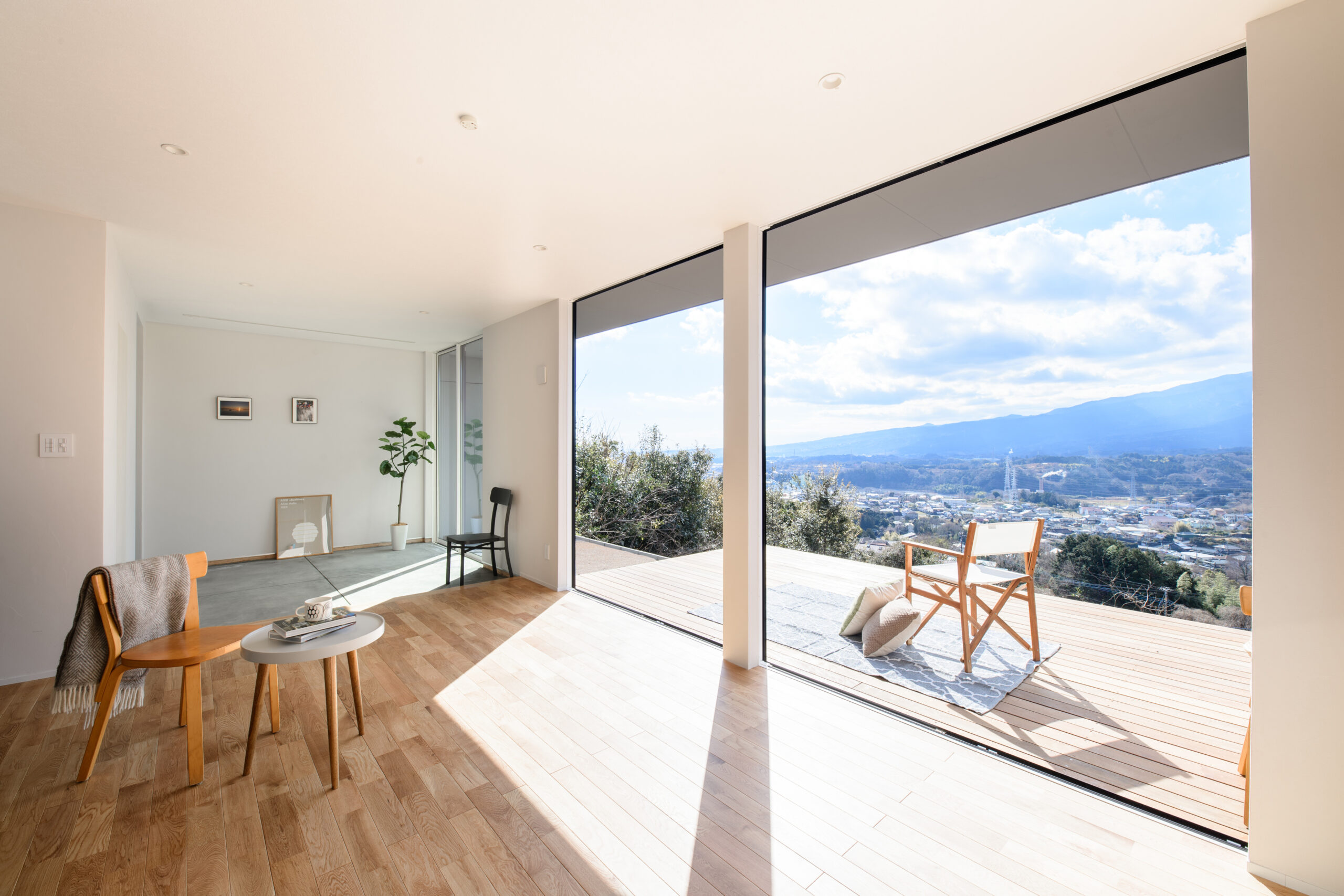 絶景 リビングキッチンの家